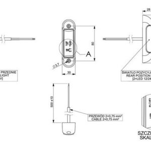 Luz de galibo led rojo y blanco