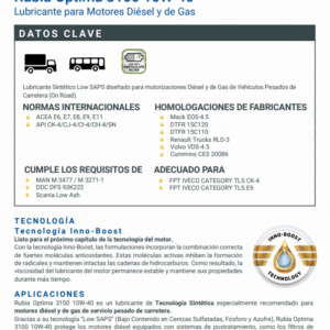 Aceite totalenergies RUBIA OPTIMA 3100 10W-40 pack 2 garrafas 20L